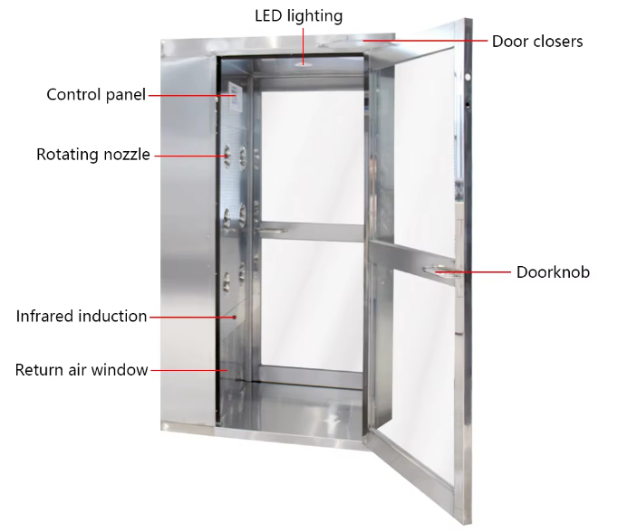 Single person air shower room details (5)